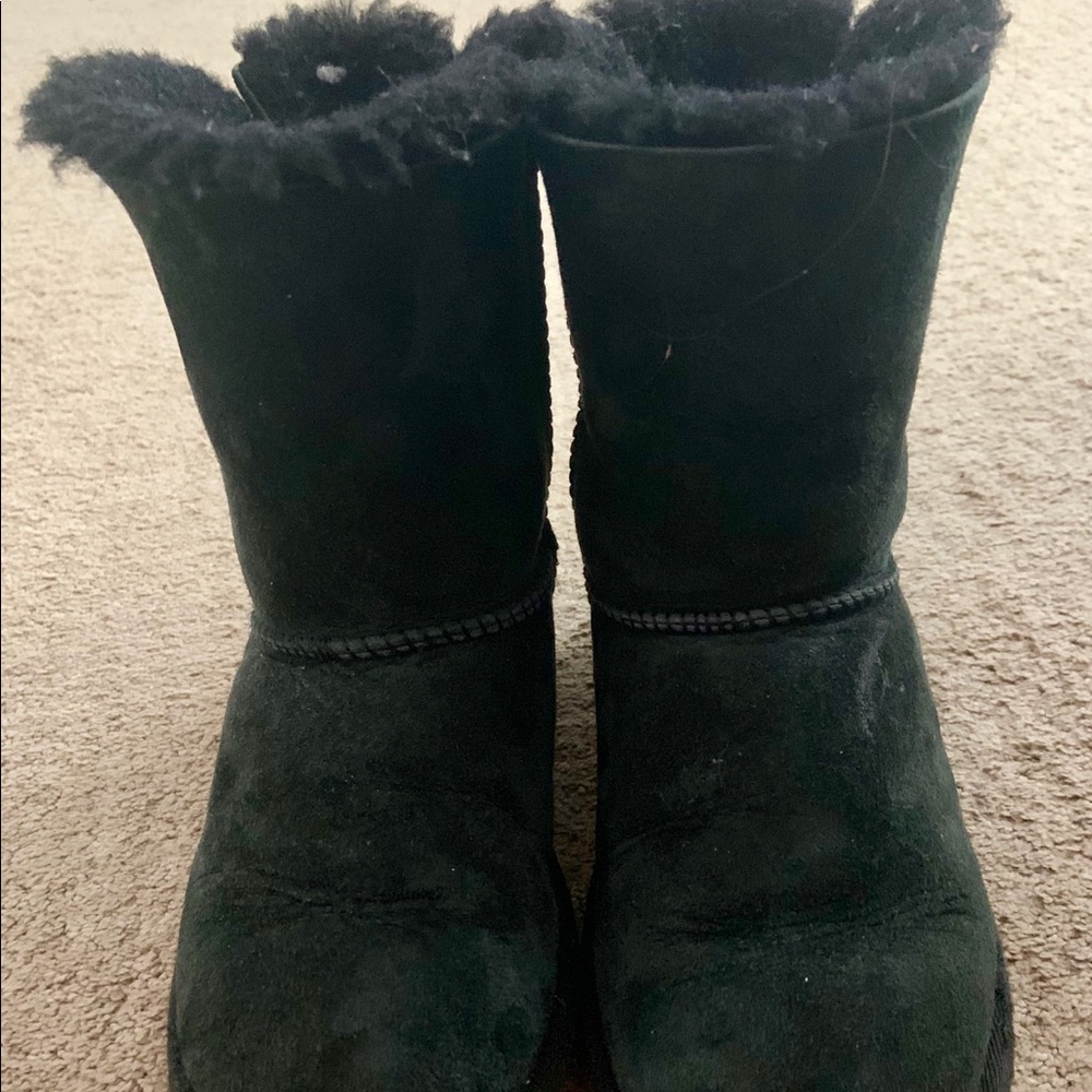 Girls Black Bow Uggs